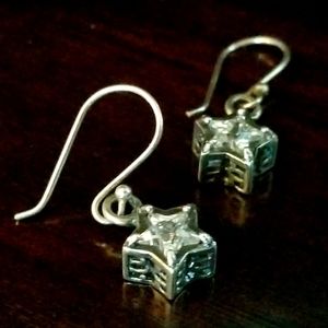 Silpada Sterling Silver & Zirconia Star Earrings